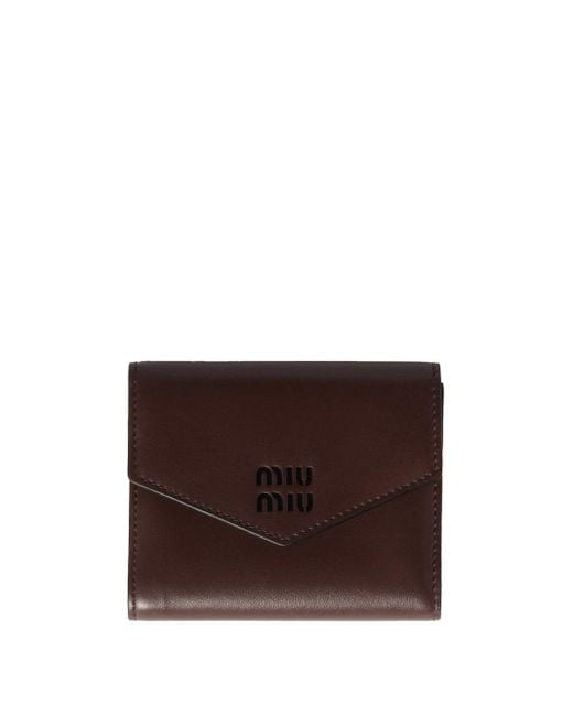 Miu Miu Brown Small Leather Wallet