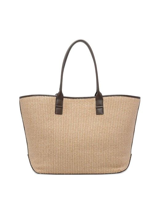 Hogan Natural Medium Rafia Tote