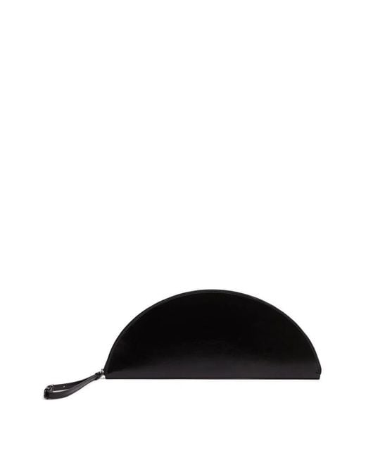 Maison Margiela Black Halfmoon Leather Pouch