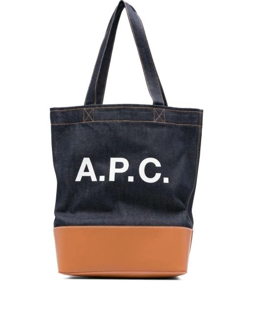 A.P.C. Blue Tote Axel Bags