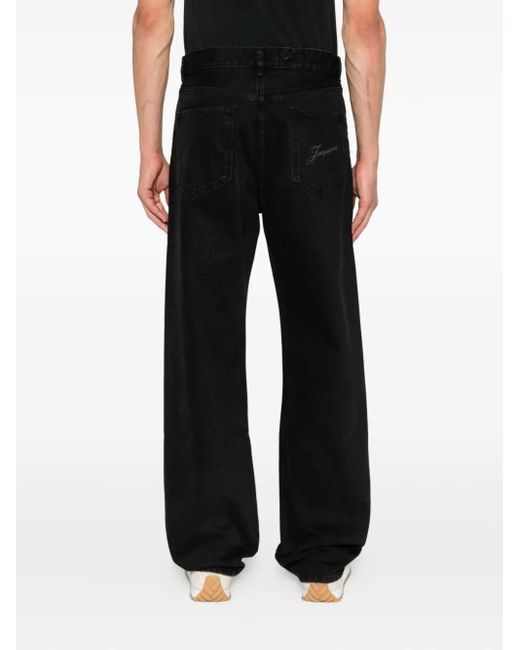 Jacquemus Black Wide-Leg Jeans With Modern Relaxed Fit for men