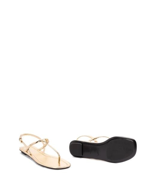 Prada White Leather Thong Sandals