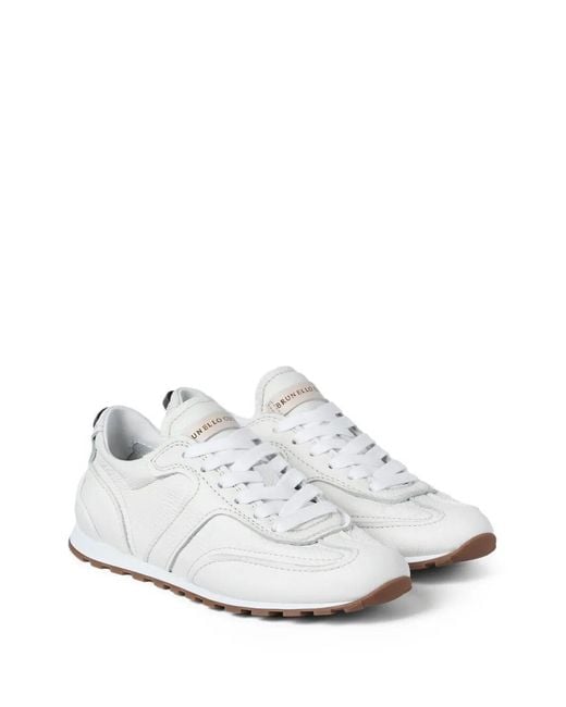 Brunello Cucinelli White Leather Sneakers