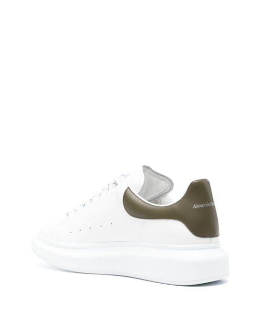 Alexander McQueen White Oversized Sneakers In And Grey for men
