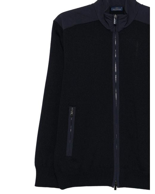 Paul & Shark Blue Regular Zip Up Cardigan for men
