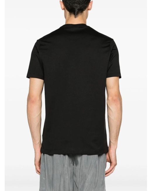 Paul & Shark Black Logo-patch Cotton T-shirt for men