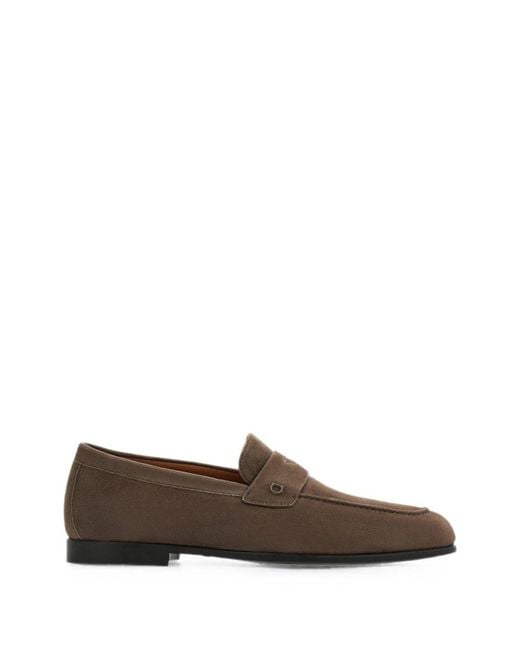 Ferragamo Brown Tiberio Suede Loafers for men