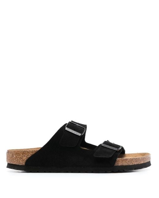 Birkenstock Black Arizona Suede Sandals Shoes for men