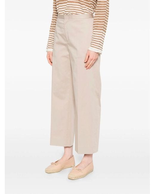 Cellar Door Natural Angel Pressed-crease Cotton Trousers