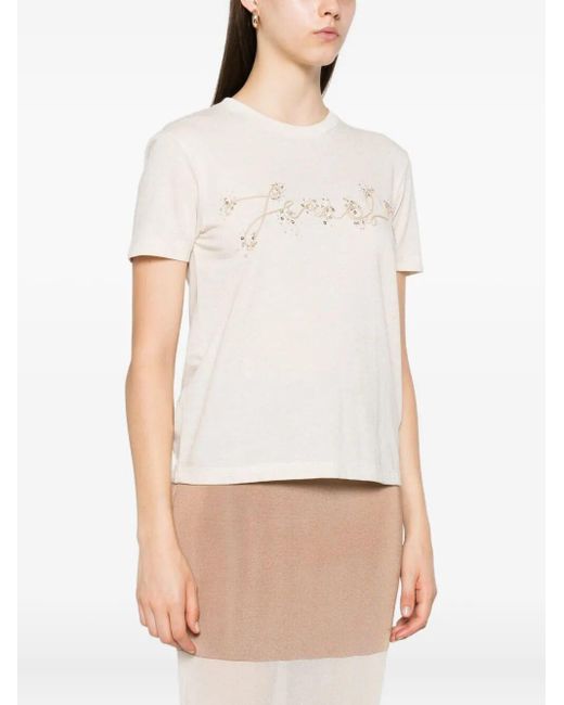 Fendi White T-Shirts And Polos