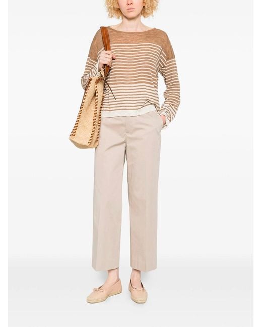 Cellar Door Natural Angel Pressed-crease Cotton Trousers