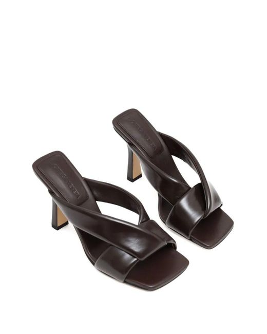 Bottega Veneta Black Riva Leather Mules