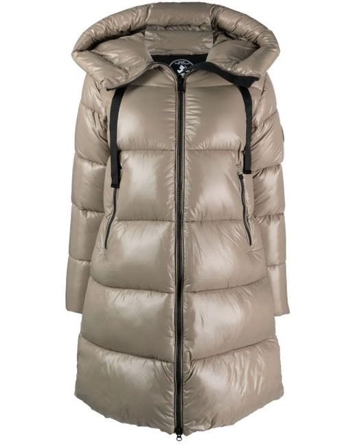 Save The Duck Gray Isabel Hooded Puffer Coat