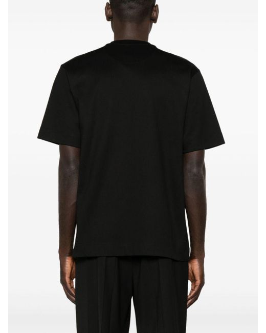 Fendi Black Roma' Print T-Shirt for men