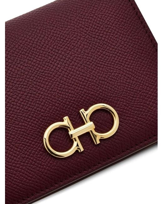 Ferragamo Purple Compact Gancini Wallet