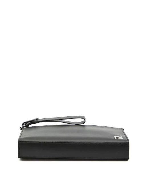 Clutch Squared Ff di Fendi in Black da Uomo