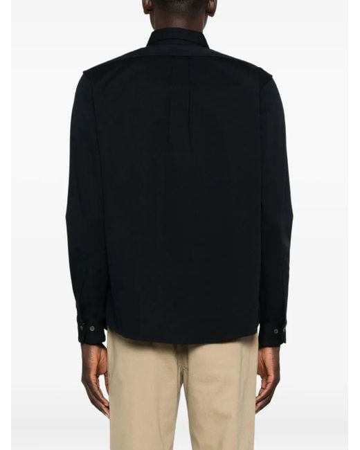 Cellar Door Black Heavy Cotton Sage Shirt for men