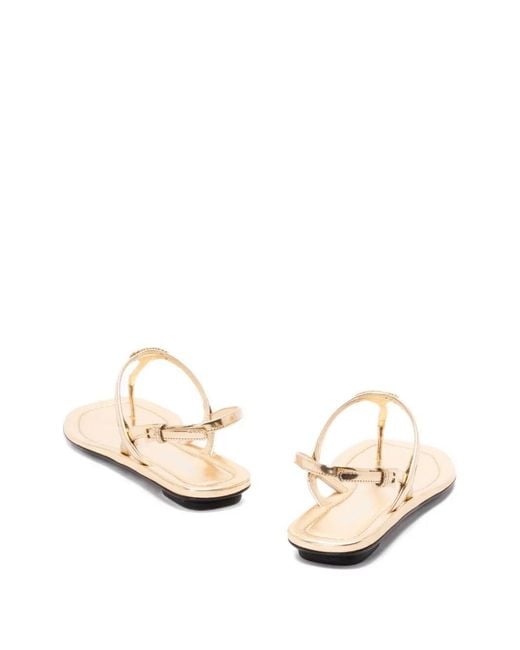 Prada White Leather Thong Sandals