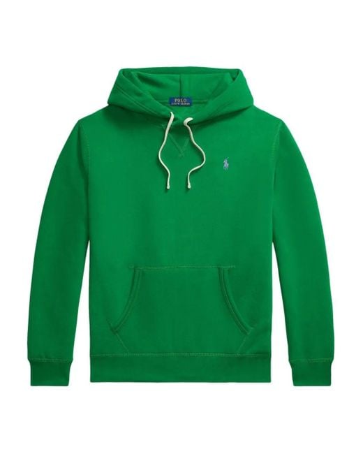 Polo Ralph Lauren Green The Rl Cotton-Blend Fleece Hoodie for men