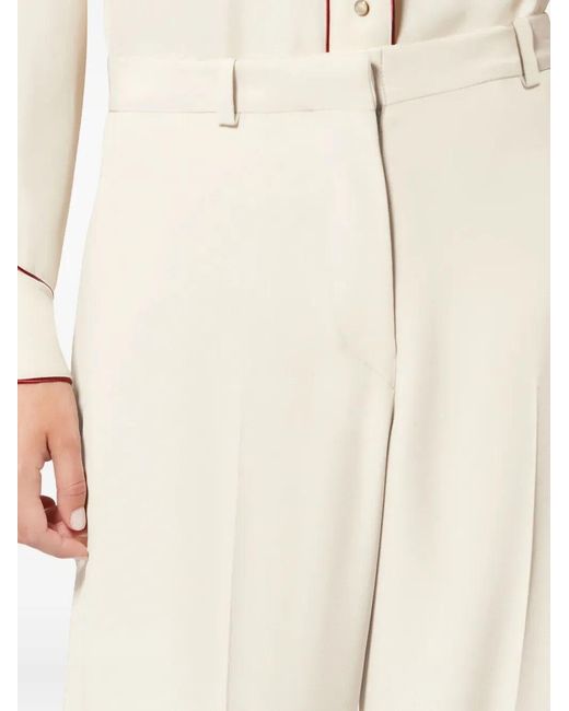 Isabel Marant White Noanda Silk Blend Trousers