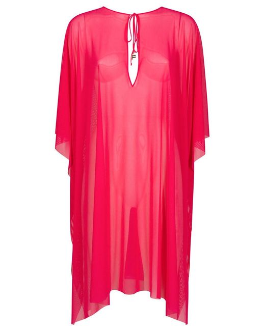 Fisico Pink Semi-Transparent Kaftan