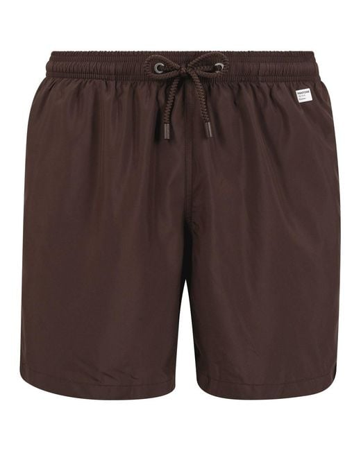 Mc2 Saint Barth Brown Beach Shorts Lighting Pantone for men