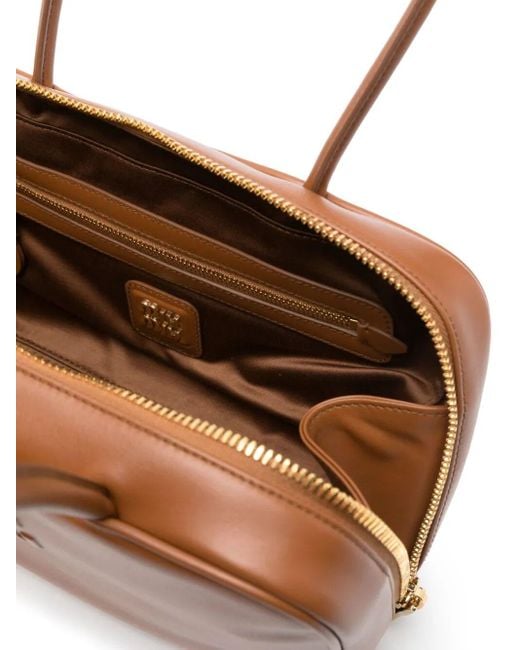 Miu Miu Brown Beau Medium Leather Bag