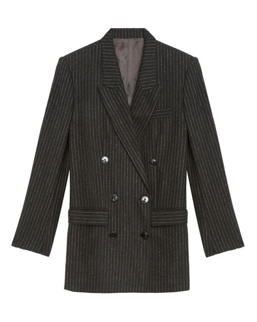 Isabel Marant Black Anthracite Embroidered Jevima Blazer
