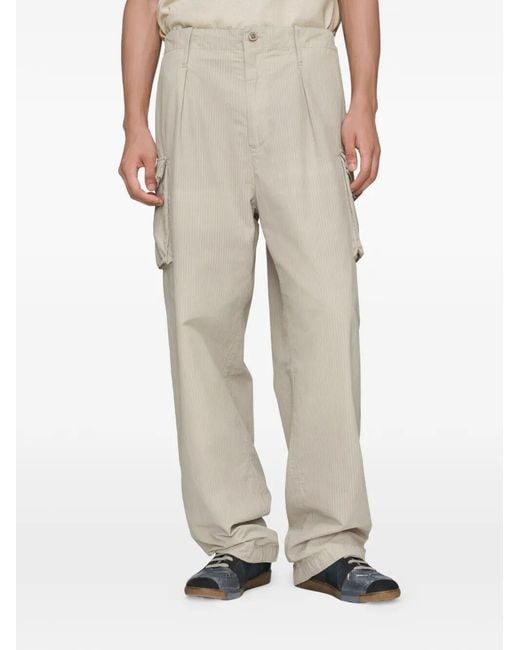 Maison Margiela Natural Full-Length Wide-Leg Fit Cargo Pants for men