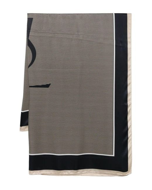 Saint Laurent Gray Cassandre Scarf for men