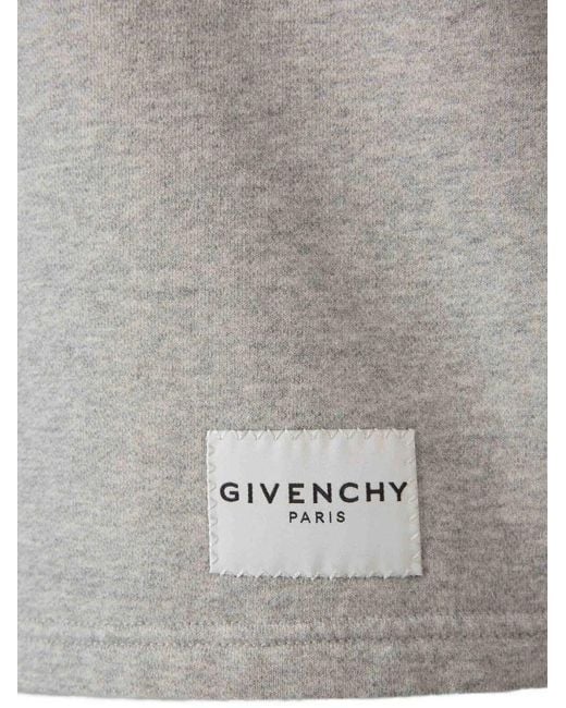 Givenchy Gray Short-sleeved Cotton Sweatshirt for men