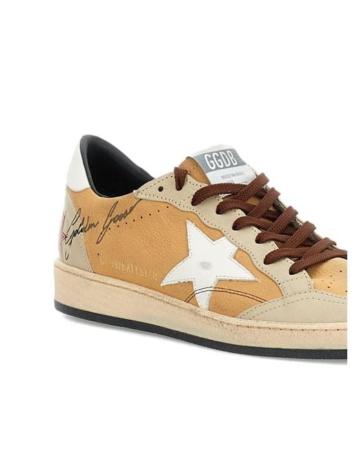 Golden Goose Deluxe Brand Natural Ball Star Nubuck Sneakers for men