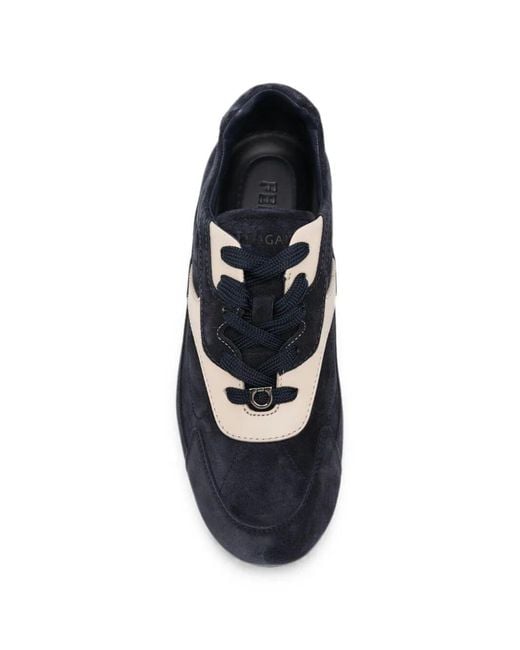 Ferragamo Blue Sneakers Sebastien for men