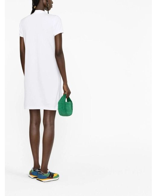 Polo Ralph Lauren White Cotton Mesh Polo Dress