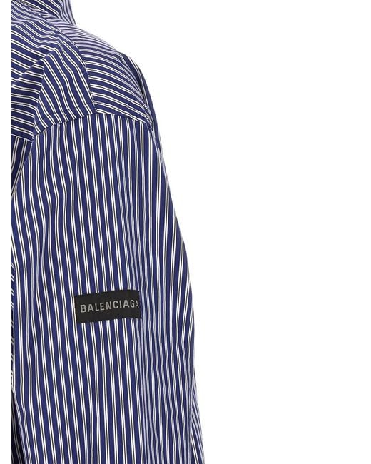 Balenciaga Blue Stripes Shirt for men