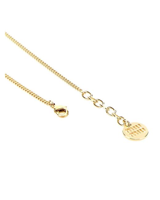 Miu Miu White Enameled Metal Bracelet