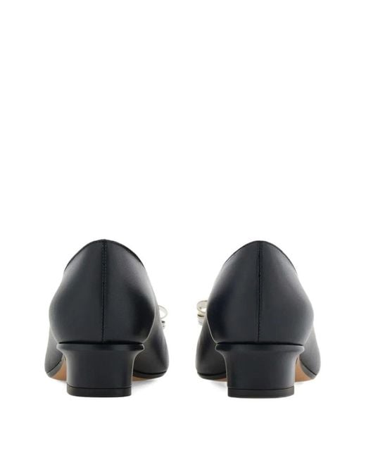 Ferragamo Black Slip On Pumps