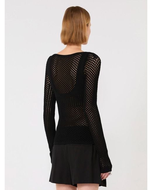 Sportmax Black Sleeveless Top With Rhinestones