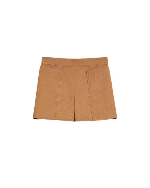 Max Mara White Cotton Mini Shorts