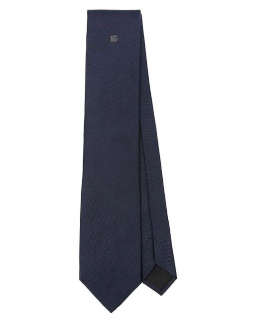 Dolce & Gabbana Blue Twill Silk Tie for men