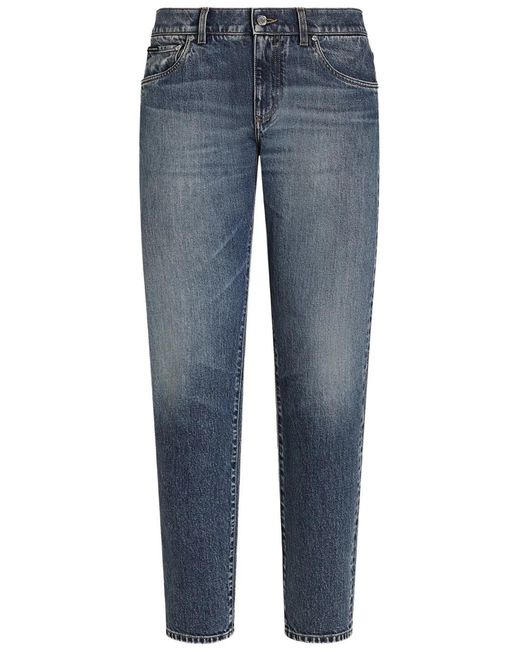 Dolce & Gabbana Blue Denim Pants for men