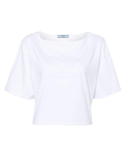 Prada White Jersey T-shirt