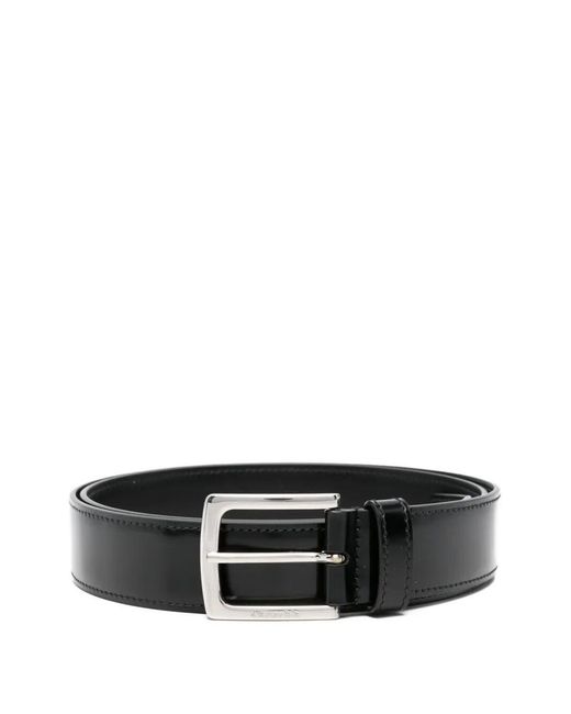 Church's Black Square Buckle Solid Belt for men