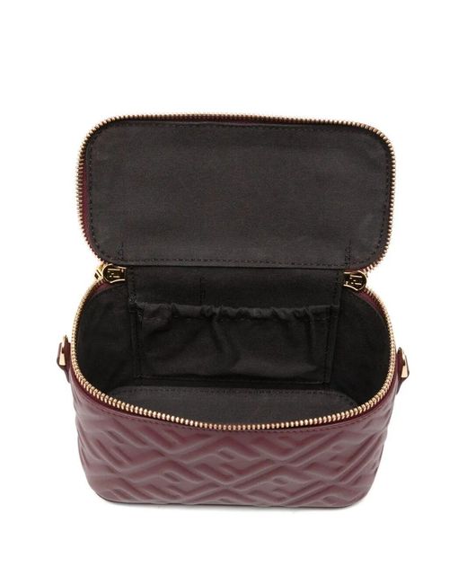 Fendi Purple Vanity Nappa Leather Bag With Ff Motif