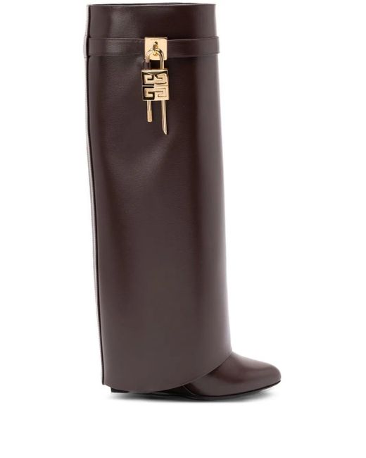 Givenchy Brown Shark Lock Boot