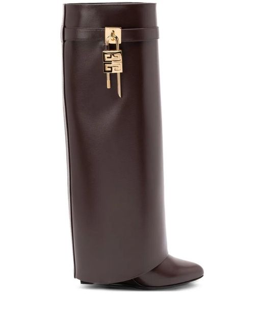Givenchy Brown Shark Lock Boot