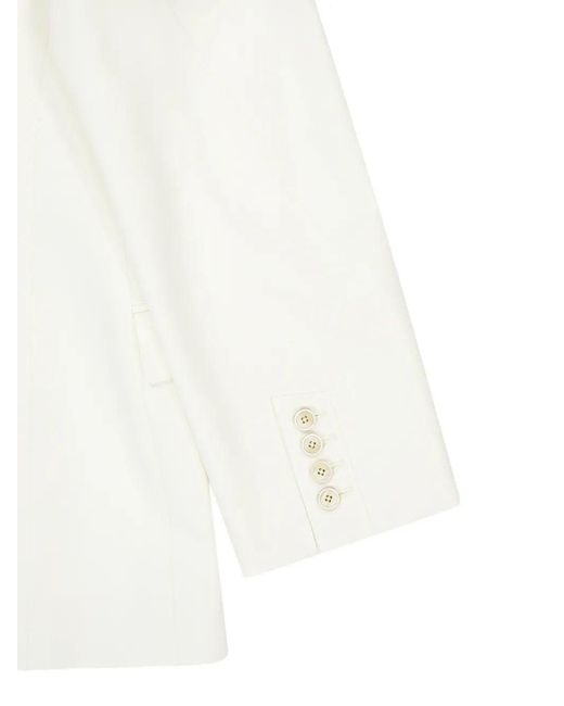 Givenchy White Double-Breasted Wool And Mohair Cocoon Jacket