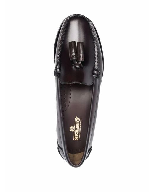 Sebago Black Will Smooth Leather Classic Loafers