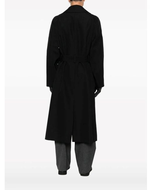 Saint Laurent Black Belted Coats for men