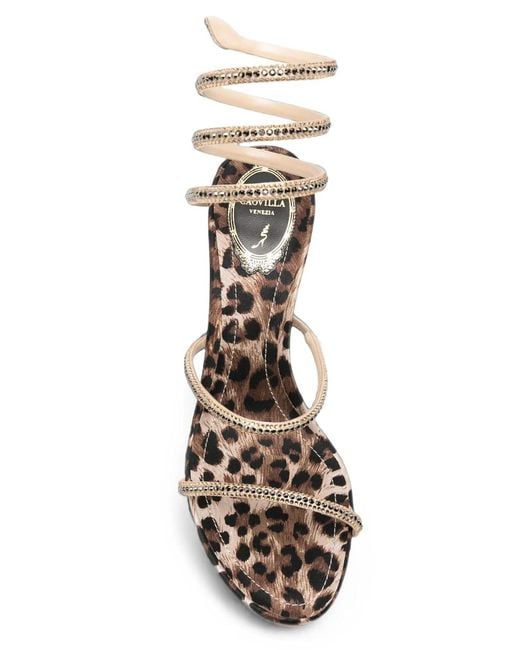 Rene Caovilla Metallic Sandali Cleo Animalier 80